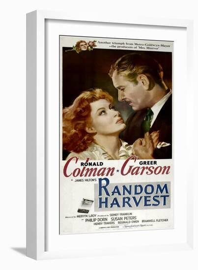 Random Harvest, Greer Garson, Ronald Colman, 1942-null-Framed Art Print