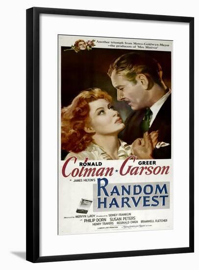 Random Harvest, Greer Garson, Ronald Colman, 1942-null-Framed Art Print