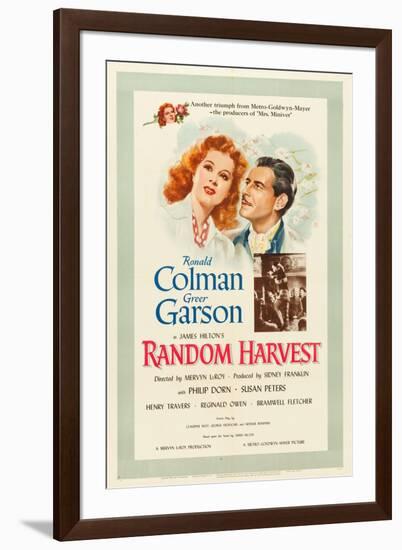 Random Harvest, Greer Garson, Ronald Colman, 1942-null-Framed Art Print