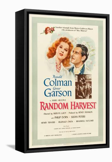 Random Harvest, Greer Garson, Ronald Colman, 1942-null-Framed Stretched Canvas