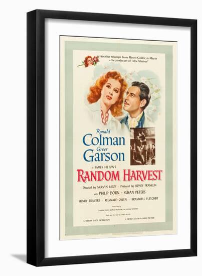 Random Harvest, Greer Garson, Ronald Colman, 1942-null-Framed Art Print