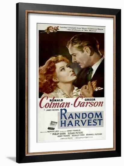 Random Harvest, Greer Garson, Ronald Colman, 1942-null-Framed Art Print