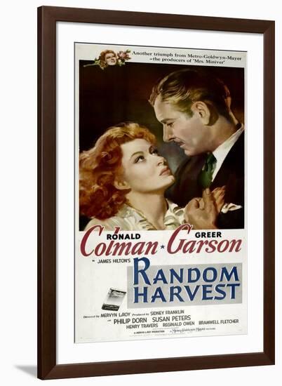 Random Harvest, Greer Garson, Ronald Colman, 1942-null-Framed Art Print