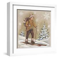 Randonnée À Ski-Stéphanie Holbert-Framed Art Print