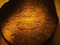 Aztec Carved Calendar Stone-Randy Faris-Photographic Print