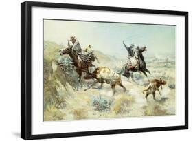 Range Mother, 1908-Charles Marion Russell-Framed Giclee Print