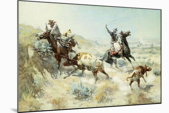 Range Mother, 1908-Charles Marion Russell-Mounted Giclee Print