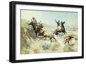 Range Mother, 1908-Charles Marion Russell-Framed Giclee Print