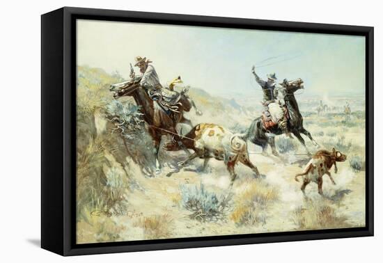 Range Mother-Charles Marion Russell-Framed Stretched Canvas