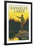 Rangeley Lakes, Maine - Fly Fishing Scene - Lantern Press Artwork-Lantern Press-Framed Art Print