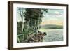 Rangeley Lakes, Maine - View of the Lake Shore-Lantern Press-Framed Art Print