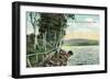 Rangeley Lakes, Maine - View of the Lake Shore-Lantern Press-Framed Art Print