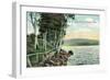 Rangeley Lakes, Maine - View of the Lake Shore-Lantern Press-Framed Art Print