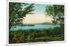 Rangeley, Maine - View Across Rangeley Lake-Lantern Press-Mounted Premium Giclee Print