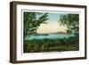 Rangeley, Maine - View Across Rangeley Lake-Lantern Press-Framed Art Print