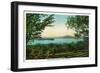 Rangeley, Maine - View Across Rangeley Lake-Lantern Press-Framed Art Print