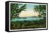 Rangeley, Maine - View Across Rangeley Lake-Lantern Press-Framed Stretched Canvas