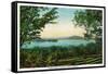 Rangeley, Maine - View Across Rangeley Lake-Lantern Press-Framed Stretched Canvas