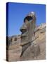 Rano Raraku, Moai on Inner Slopes of Volcanic Crater, Easter Island, Chile, Pacific-Geoff Renner-Stretched Canvas