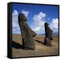 Rano Raraku, Outer Crater Slopes, Birthplace of the Moai (Statues), Unesco World Heritage Site-Geoff Renner-Framed Stretched Canvas