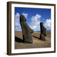 Rano Raraku, Outer Crater Slopes, Birthplace of the Moai (Statues), Unesco World Heritage Site-Geoff Renner-Framed Photographic Print