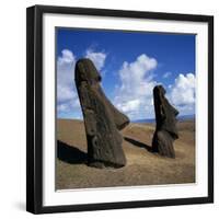 Rano Raraku, Outer Crater Slopes, Birthplace of the Moai (Statues), Unesco World Heritage Site-Geoff Renner-Framed Photographic Print