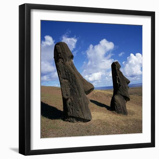 Rano Raraku, Outer Crater Slopes, Birthplace of the Moai (Statues), Unesco World Heritage Site-Geoff Renner-Framed Photographic Print