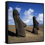 Rano Raraku, Outer Crater Slopes, Birthplace of the Moai (Statues), Unesco World Heritage Site-Geoff Renner-Framed Stretched Canvas