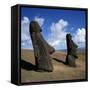 Rano Raraku, Outer Crater Slopes, Birthplace of the Moai (Statues), Unesco World Heritage Site-Geoff Renner-Framed Stretched Canvas