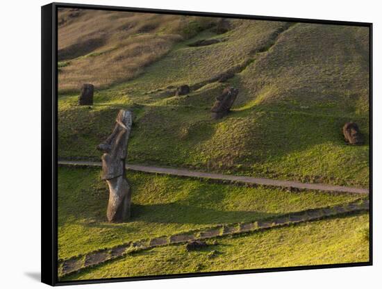 Rano Raraku, Rapa Nui, Easter Island, Chile-Sergio Pitamitz-Framed Stretched Canvas