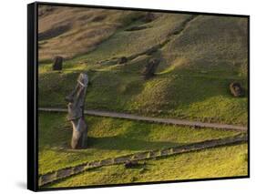 Rano Raraku, Rapa Nui, Easter Island, Chile-Sergio Pitamitz-Framed Stretched Canvas