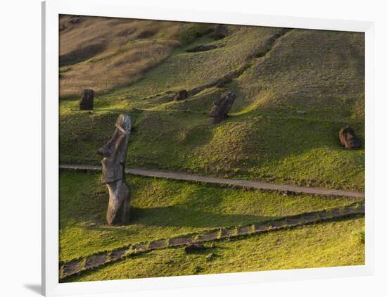 Rano Raraku, Rapa Nui, Easter Island, Chile-Sergio Pitamitz-Framed Photographic Print