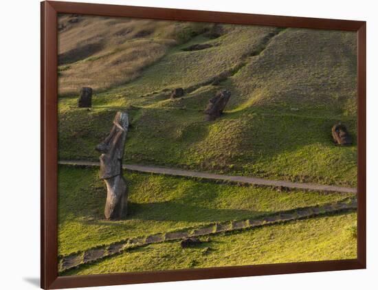 Rano Raraku, Rapa Nui, Easter Island, Chile-Sergio Pitamitz-Framed Photographic Print