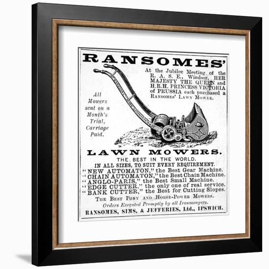 Ransome's Lawn Mowers-null-Framed Art Print