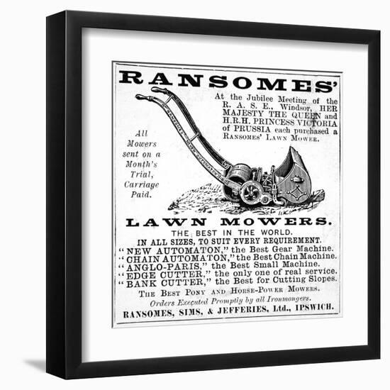 Ransome's Lawn Mowers-null-Framed Art Print
