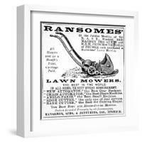 Ransome's Lawn Mowers-null-Framed Art Print