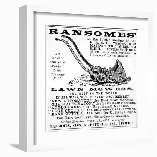 Ransome's Lawn Mowers-null-Framed Art Print