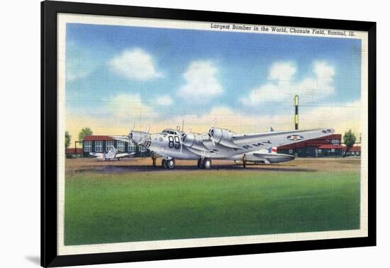 Rantoul, Illinois - View of the B-15A Plane at Chanute Field-Lantern Press-Framed Art Print