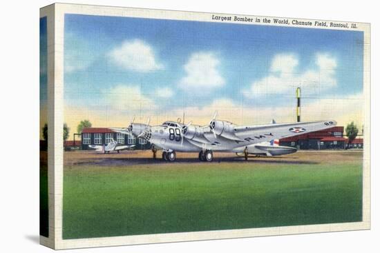 Rantoul, Illinois - View of the B-15A Plane at Chanute Field-Lantern Press-Stretched Canvas