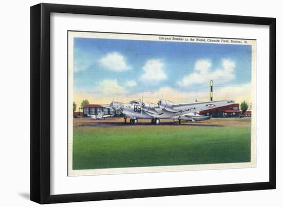 Rantoul, Illinois - View of the B-15A Plane at Chanute Field-Lantern Press-Framed Art Print