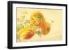 Ranunculus Flowers on Yellow Background-egal-Framed Premium Giclee Print