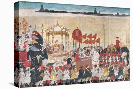 Rao Tuljaji in Procession, C.1775-null-Stretched Canvas