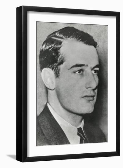 Raoul Gustaf Wallenberg in a Diplomatic Identification Photo-null-Framed Photo