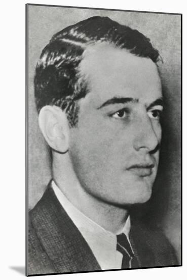 Raoul Gustaf Wallenberg in a Diplomatic Identification Photo-null-Mounted Photo