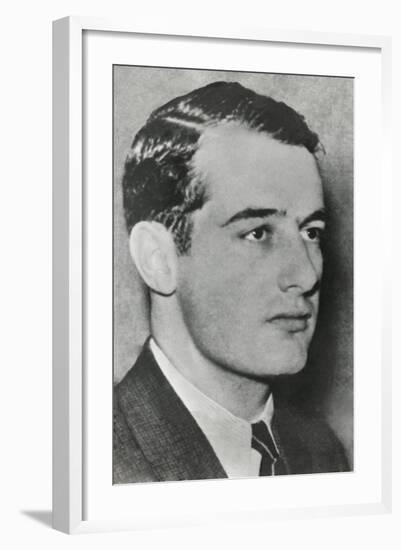 Raoul Gustaf Wallenberg in a Diplomatic Identification Photo-null-Framed Photo