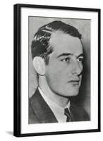 Raoul Gustaf Wallenberg in a Diplomatic Identification Photo-null-Framed Photo