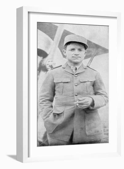 Raoul Lufbery, French-American Fighter Pilot and Flying Ace of World War I, 1914-1918-null-Framed Giclee Print
