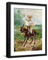 Raoul Tapie De Celeyran (1868-1937) on a Donkey-Henri de Toulouse-Lautrec-Framed Giclee Print