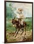 Raoul Tapie De Celeyran (1868-1937) on a Donkey-Henri de Toulouse-Lautrec-Framed Giclee Print