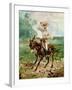 Raoul Tapie De Celeyran (1868-1937) on a Donkey-Henri de Toulouse-Lautrec-Framed Giclee Print